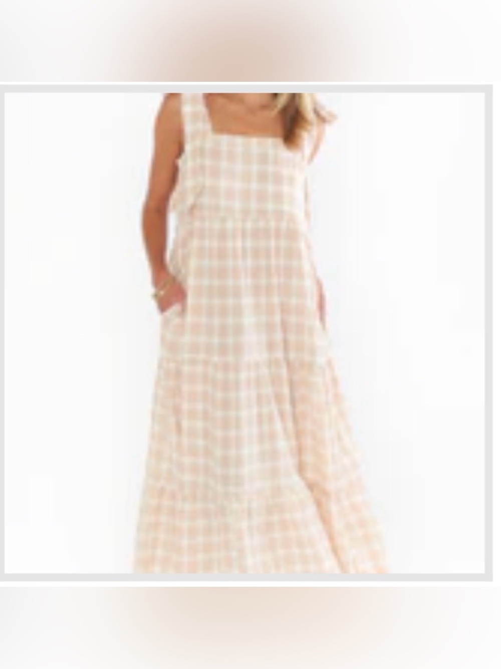 Show Me Your Mumu Arabella Maxi Dress ~ Cream Plaid